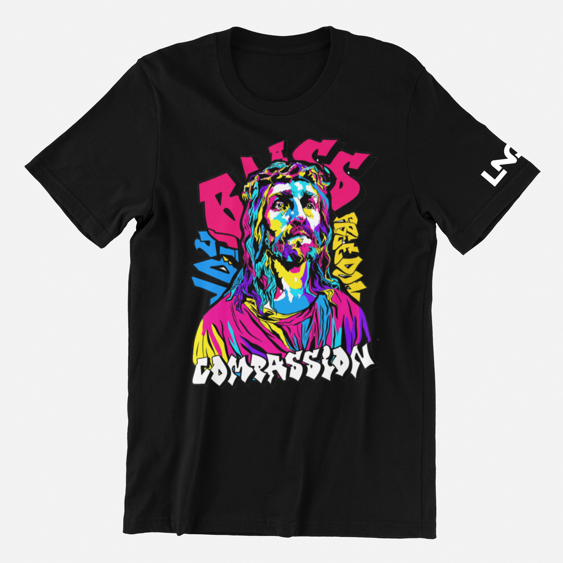 Jesus Graffiti Tee - Black T Shirt For Men's and Women's| Livnchrist 