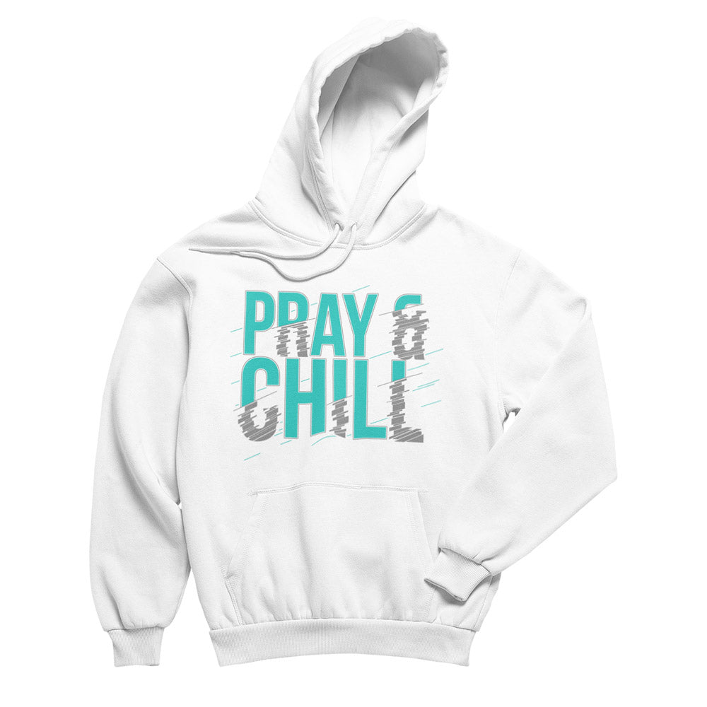 Pray & Chill Hoodie - White And Black Hoodies | Livnchrist 