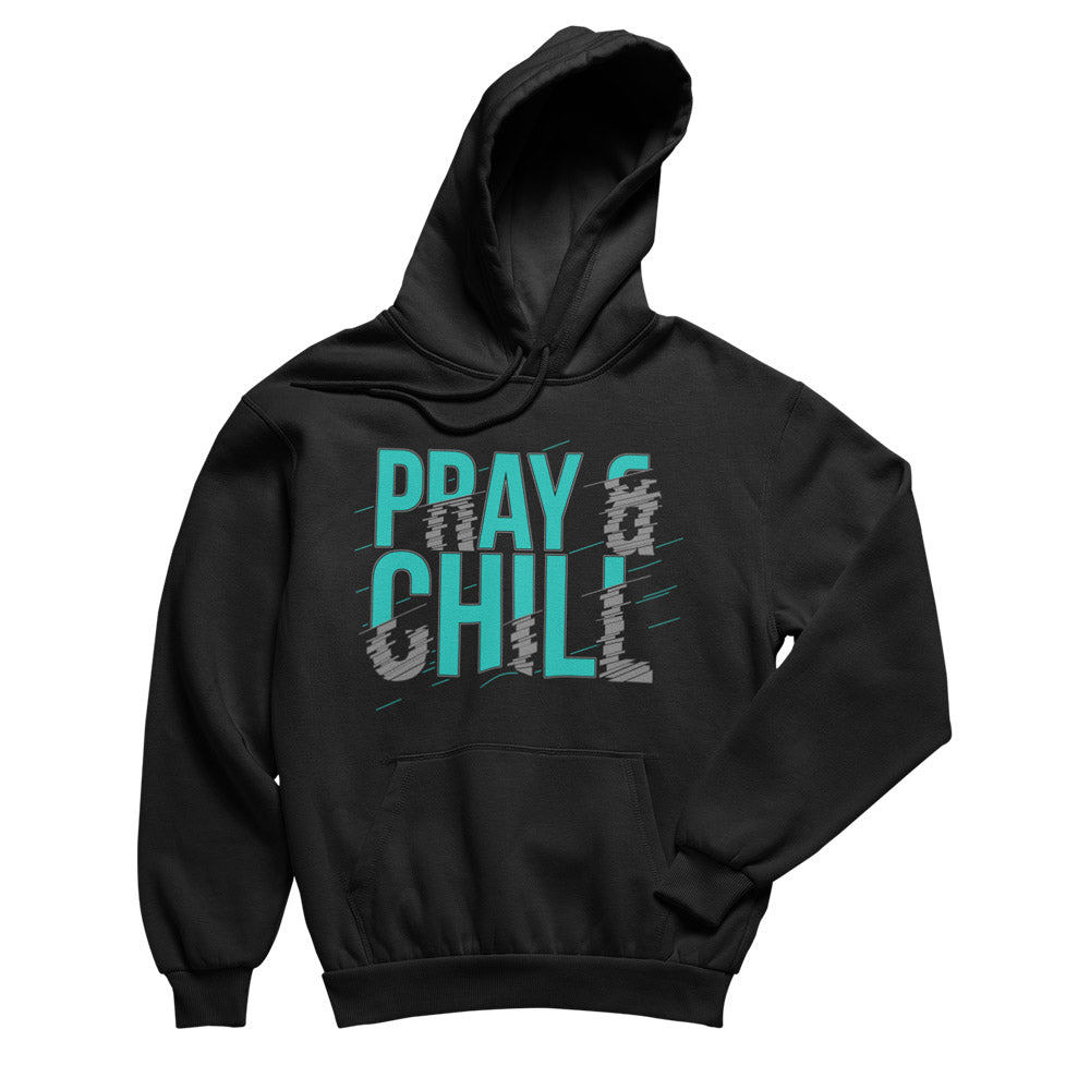 Pray & Chill Hoodie - White And Black Hoodies | Livnchrist 