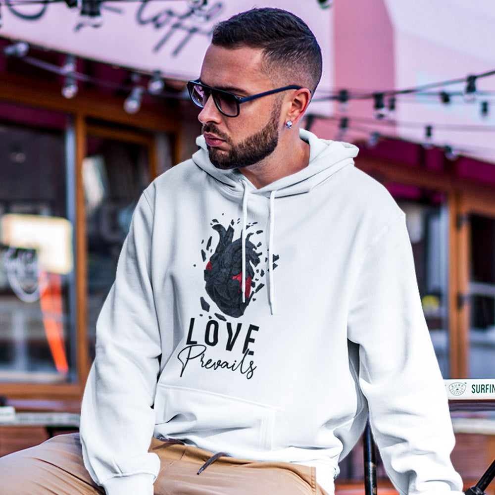 Love Prevails Hoodies - White & Black Hoodie | Livnchrist 